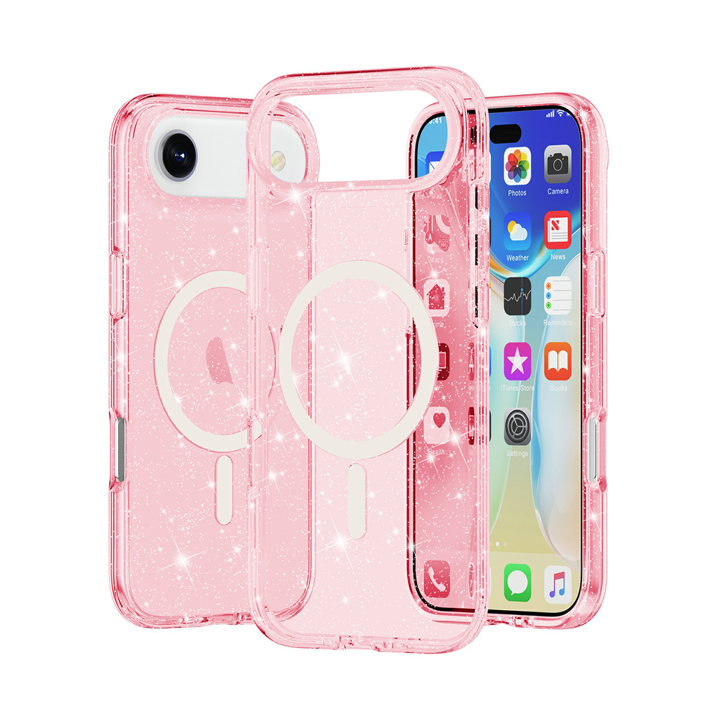 Transparent Color Case with Magsafe for iPhone Air - Sparkle Pink