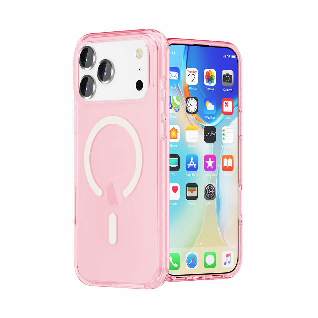 Transparent Color Case with Magsafe for iPhone 17 Pro Max / 18 Pro Max - Pink