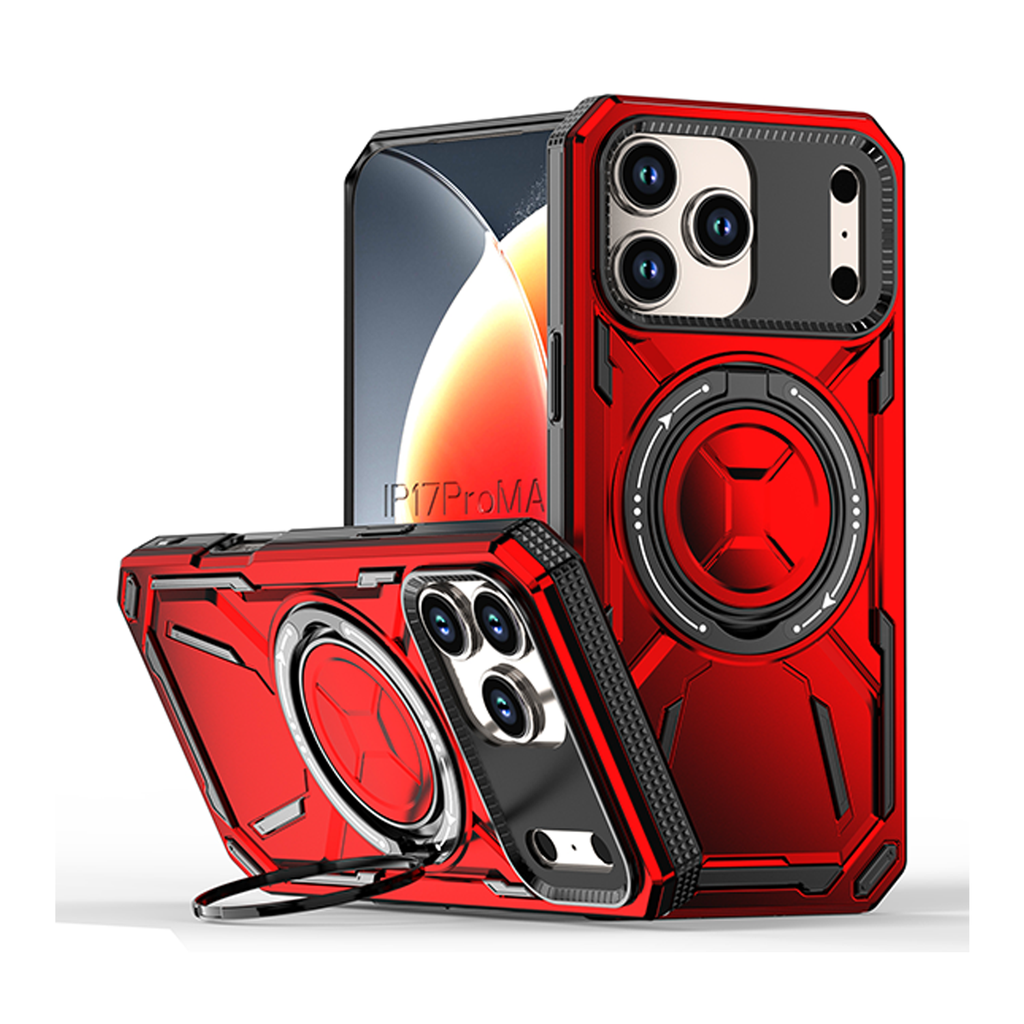 Armor Rotate Stand Case with Magsafe for iPhone Air - Red