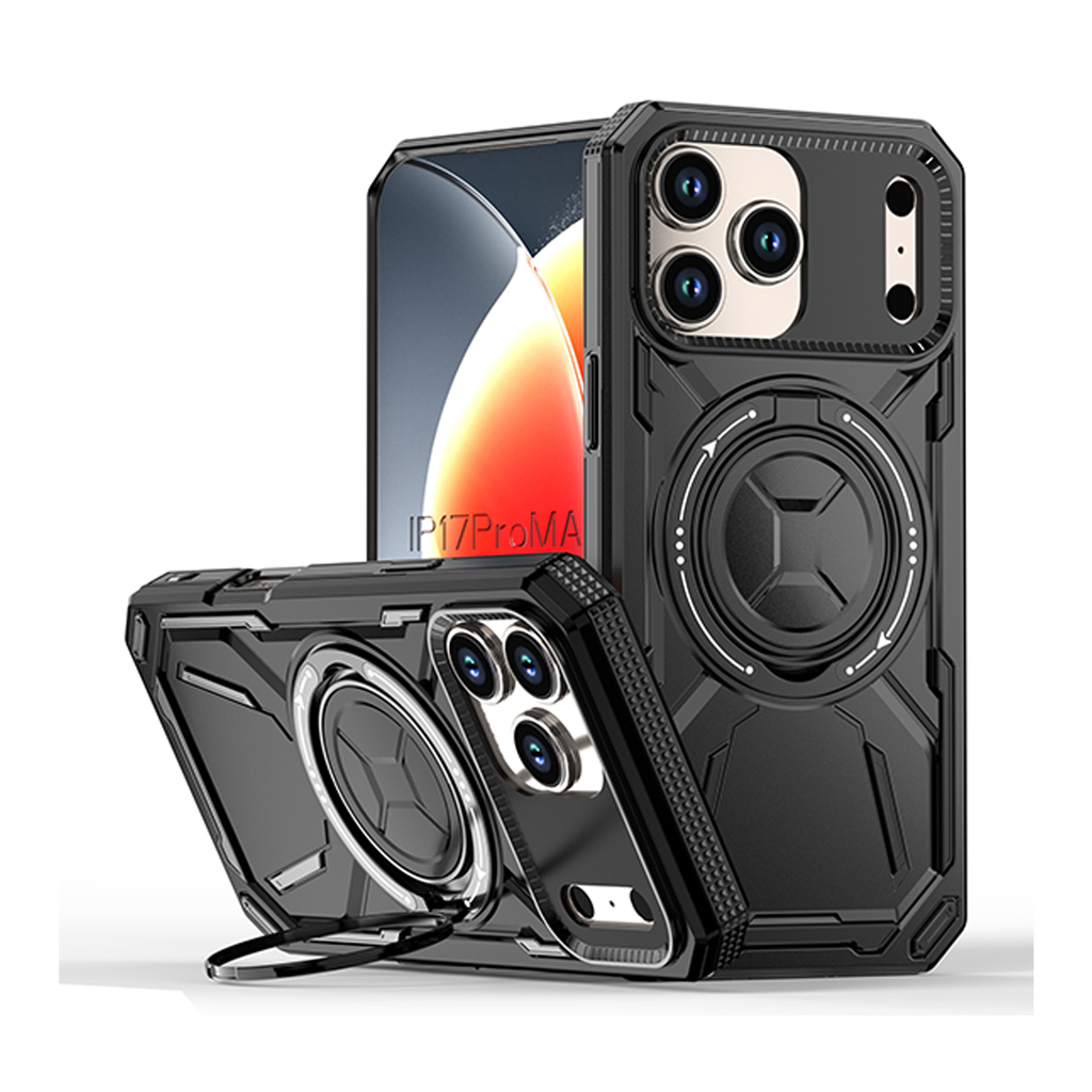 Armor Rotate Stand Case with Magsafe for iPhone 17 Pro - Black