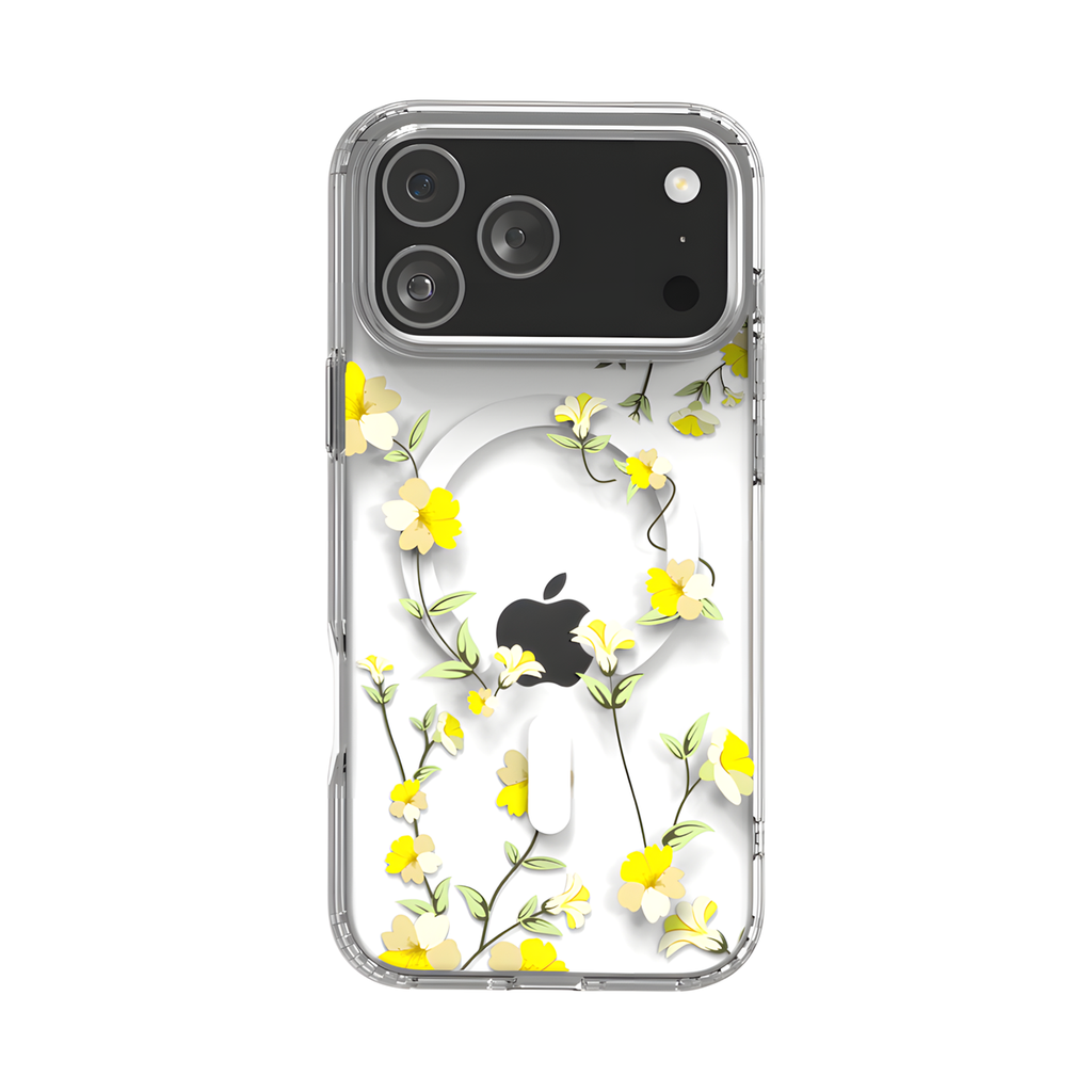 Flower Design Case for iPhone 17 Pro Max / 18 Pro Max - Yellow