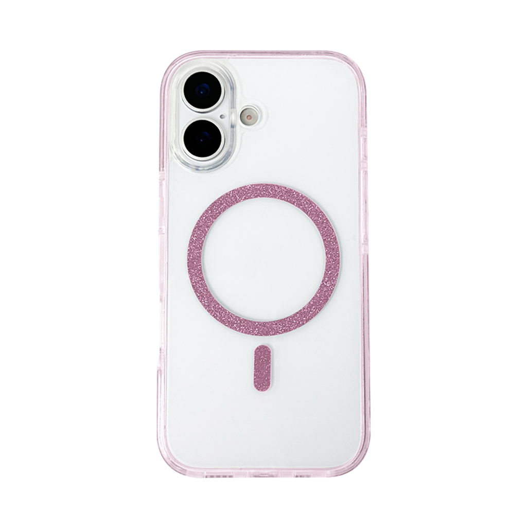 Glossy Bumper Clear Case with Magsafe for iPhone 17 - Pink