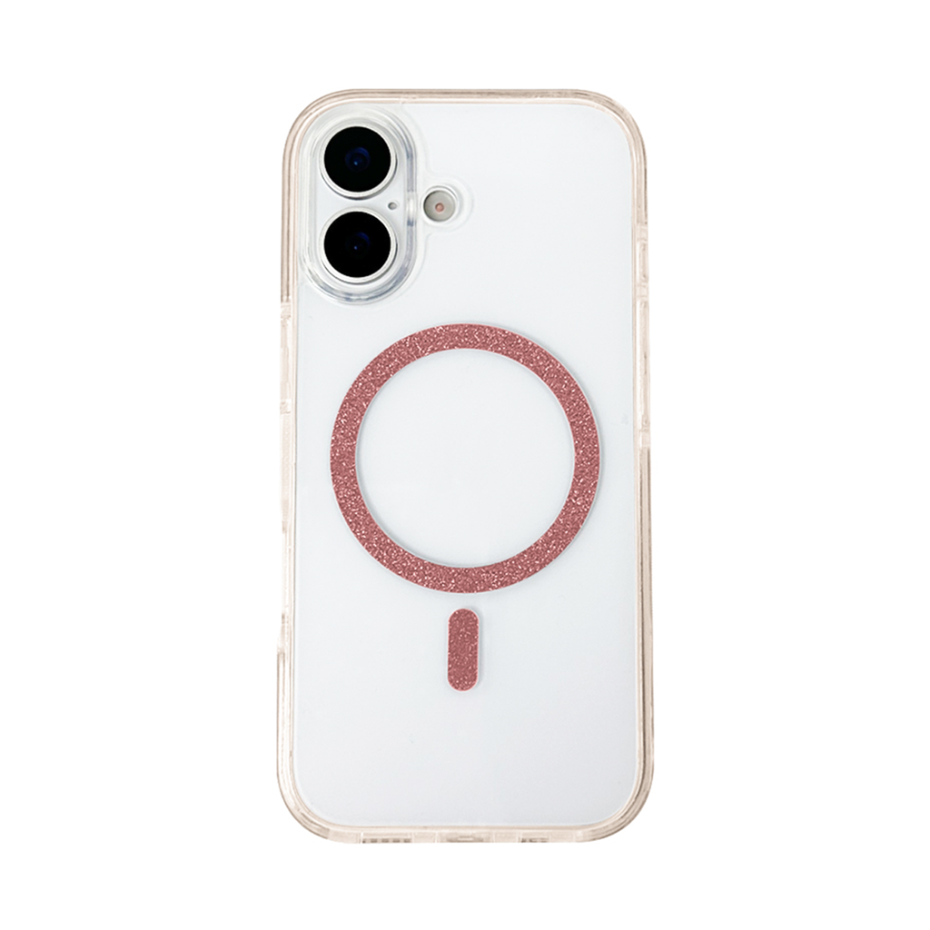 Glossy Bumper Clear Case with Magsafe for iPhone 17 - Red