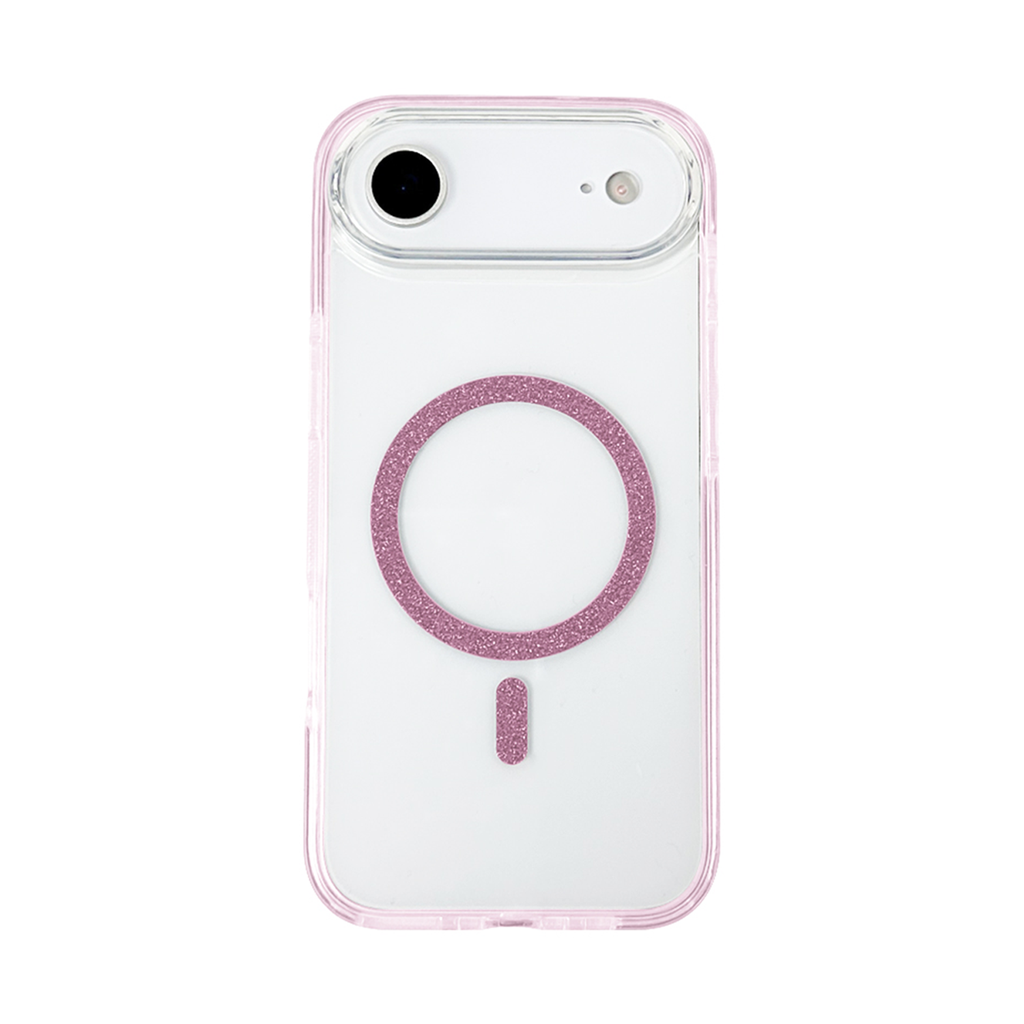 Glossy Bumper Clear Case with Magsafe for iPhone Air - Pink