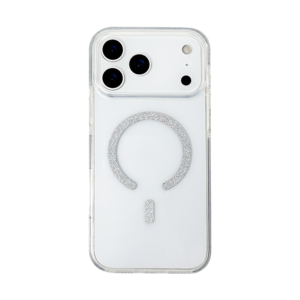 Glossy Bumper Clear Case with Magsafe for iPhone 17 Pro / 18 Pro - Silver