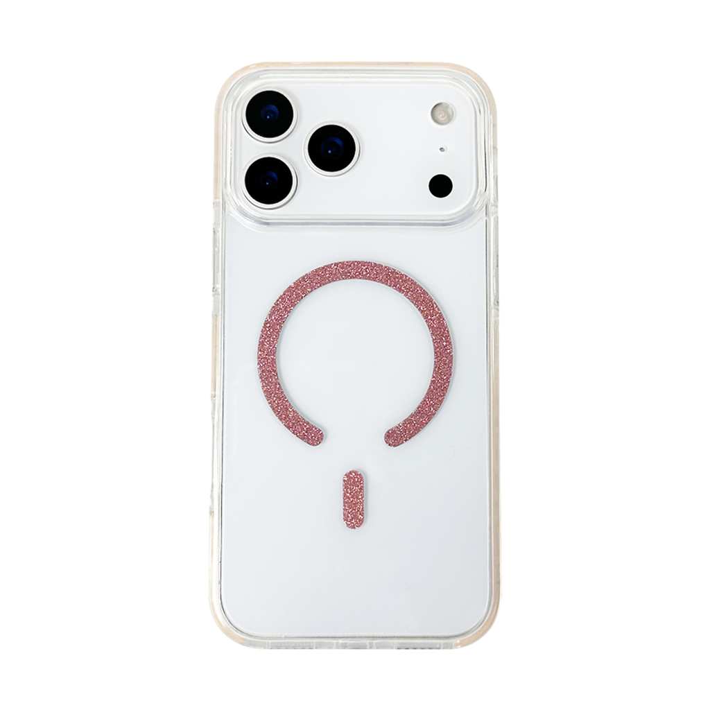 Glossy Bumper Clear Case with Magsafe for iPhone 17 Pro Max / 18 Pro Max - Red
