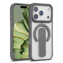  Sophisticated Matte Stand Holder Case with Magsafe for iPhone 17 Pro - Gray