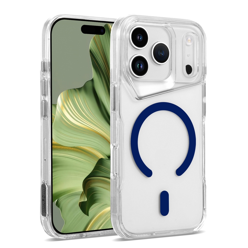 Colored Magsafe Clear Case for iPhone 17 Pro / 18 Pro - Dark Blue