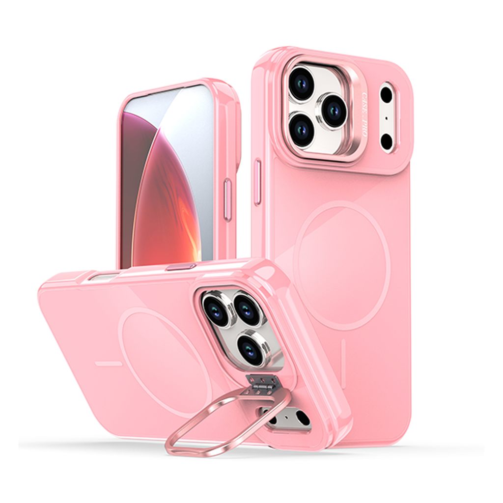 Pastel Hard Stand Case for iPhone Air - Pink