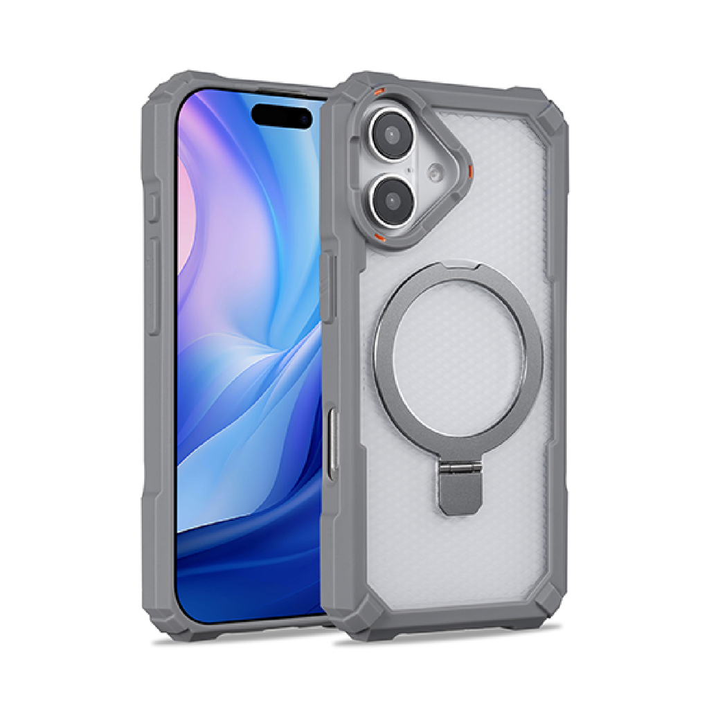 Rugged Stand Case for iPhone 17 - Gray