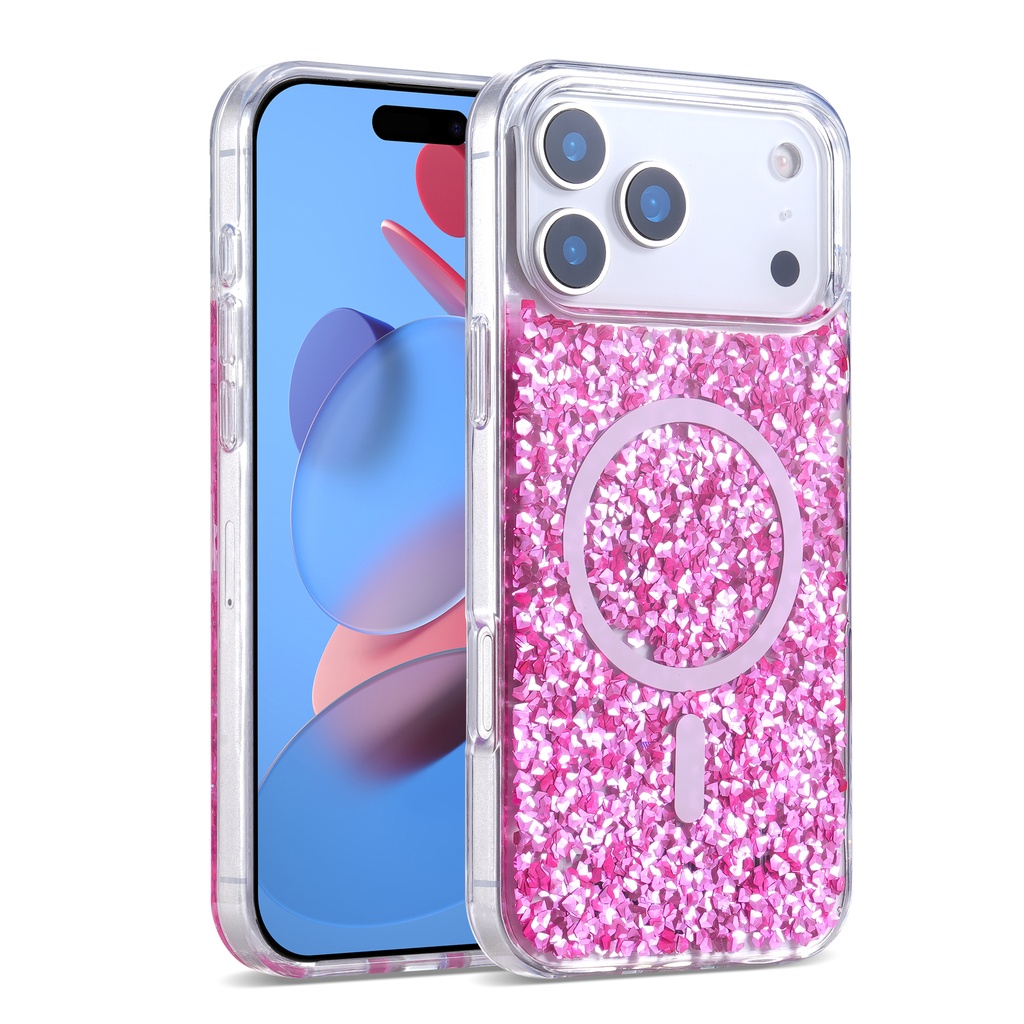 Magsafe Glitter Case for iPhone 17 Pro - Pink