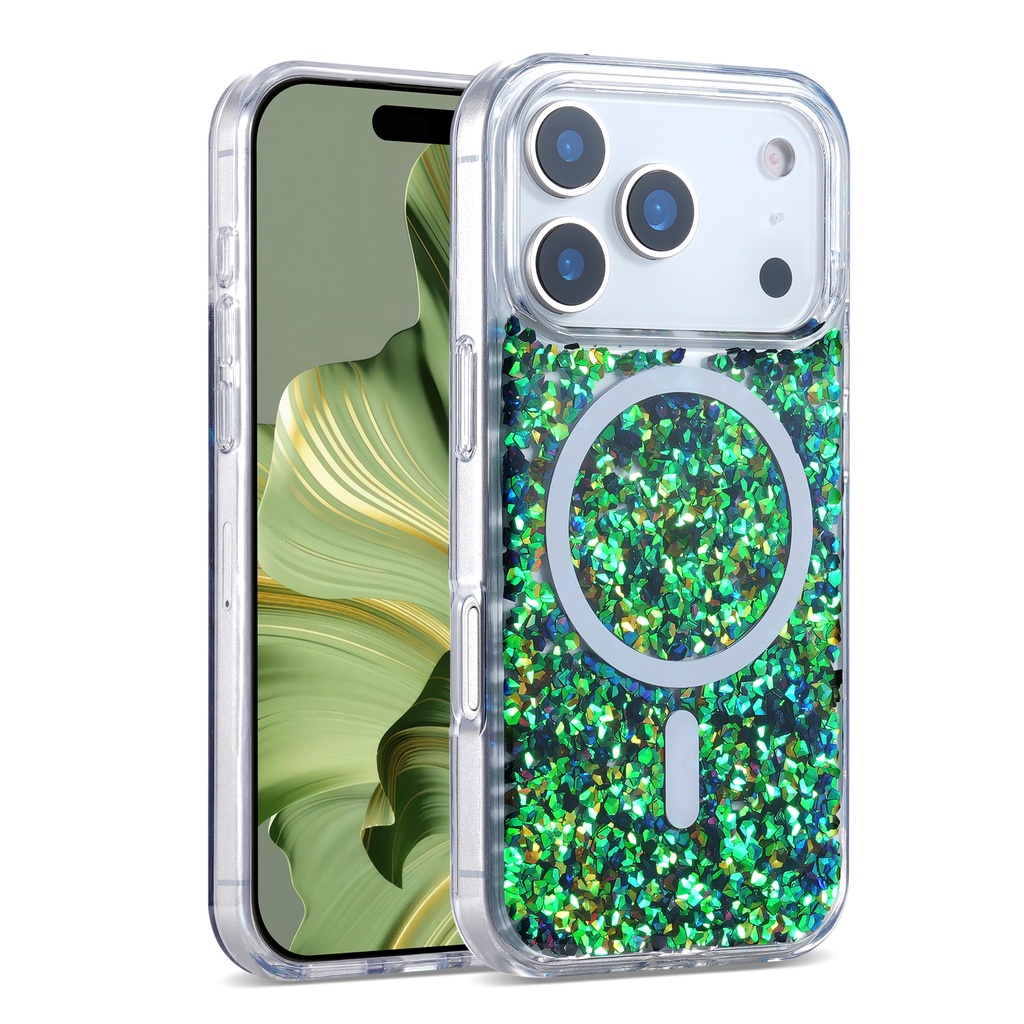 Magsafe Glitter Case for iPhone 17 Pro Max / 18 Pro Max - Green