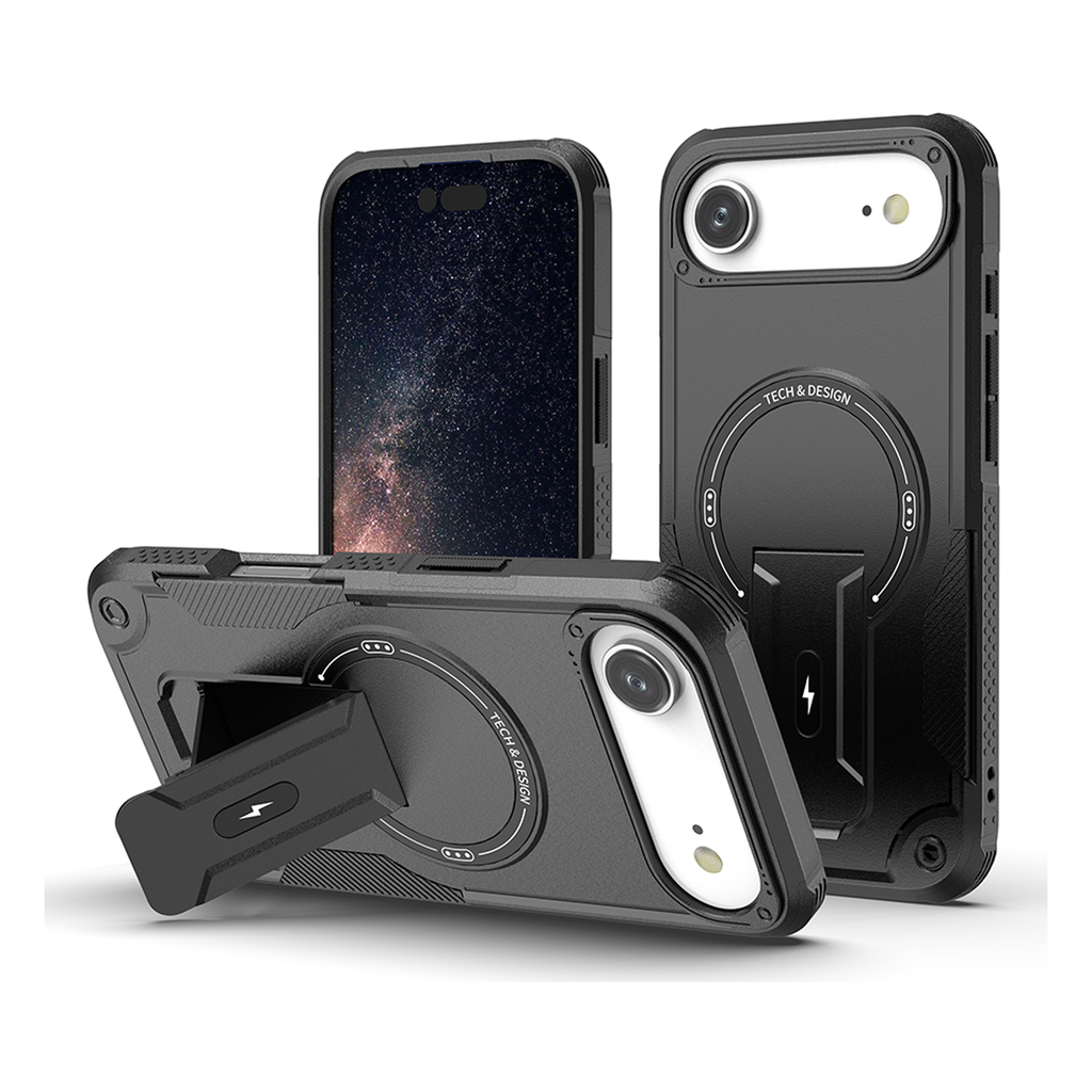 Shockproof Stand Case with Magsafe for iPhone Air - Black