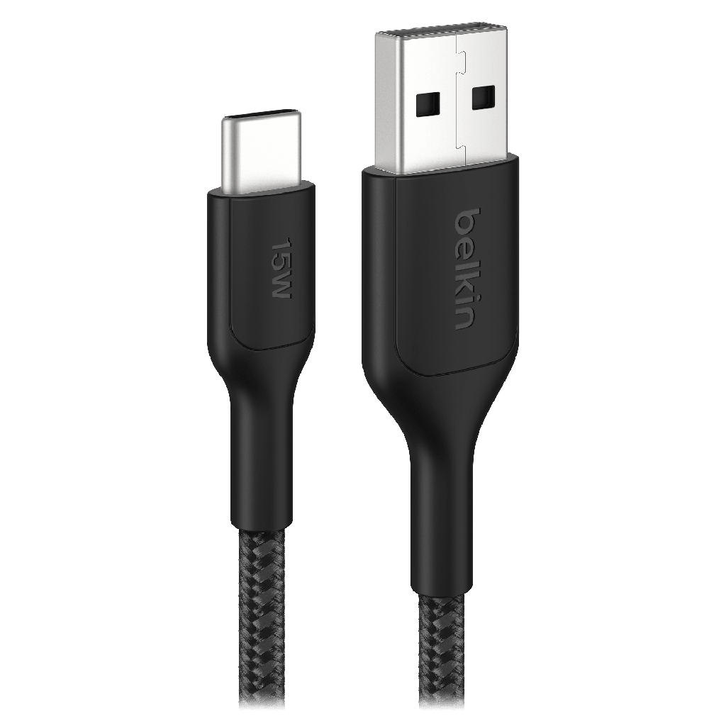 Belkin - Usb A To Usb C Cable Pcr 2.0 Braided Cable 2m - Black