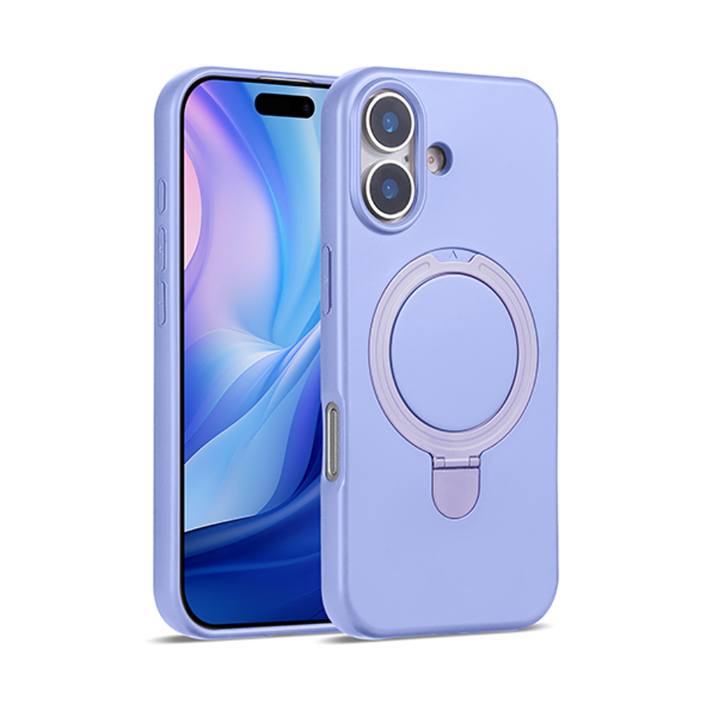 Premium Silicone Stand Case with Magsafe for iPhone 17 - Lilac