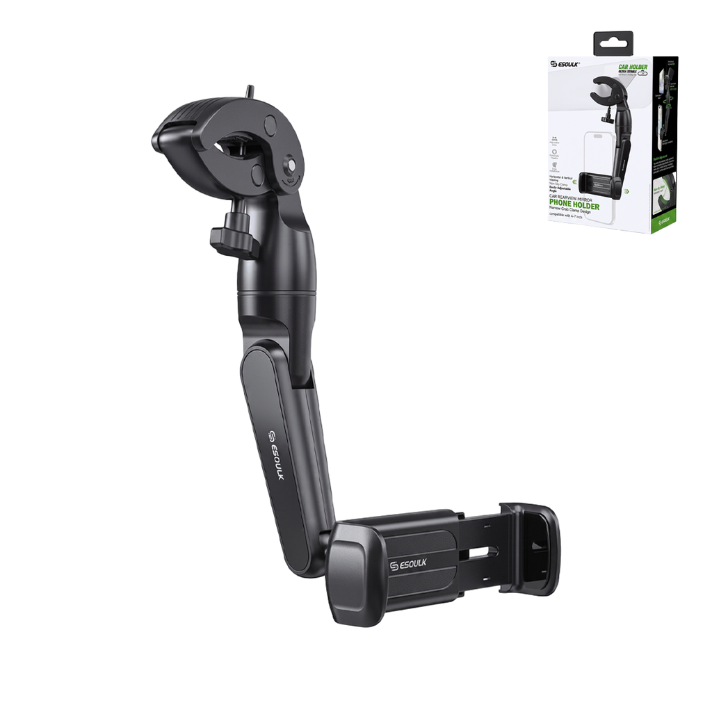 Esoulk EK3013 Rearview Mirror Car Phone Holder (Black)