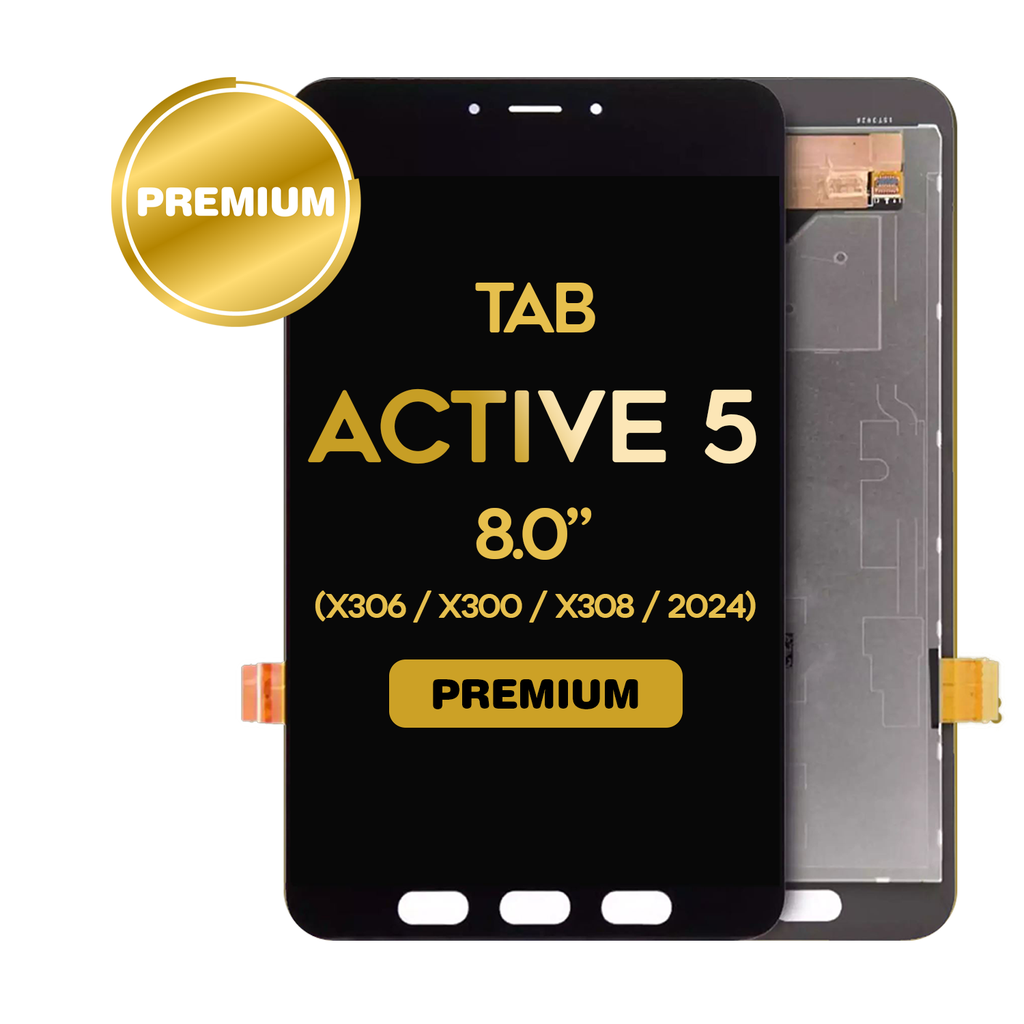 LCD Assembly Without Frame For Samsung Galaxy Tab Active 5 8.0" (X306) (2024) (Refurbished) (Black)