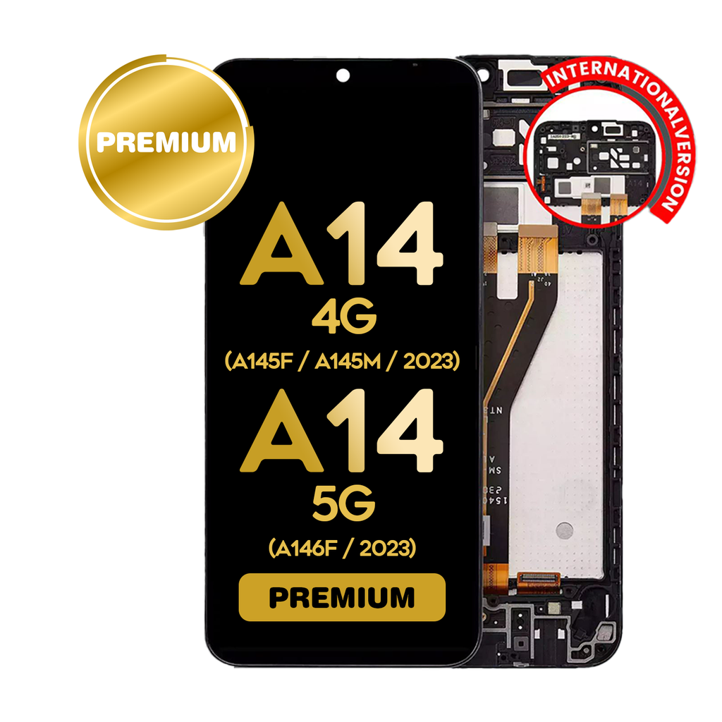 LCD Assembly With Frame For Samsung Galaxy A14 5G (A146B / 2023) A14 4G (A145F / A145M / 2023) /  (International Version) (Premium) (All Colors)