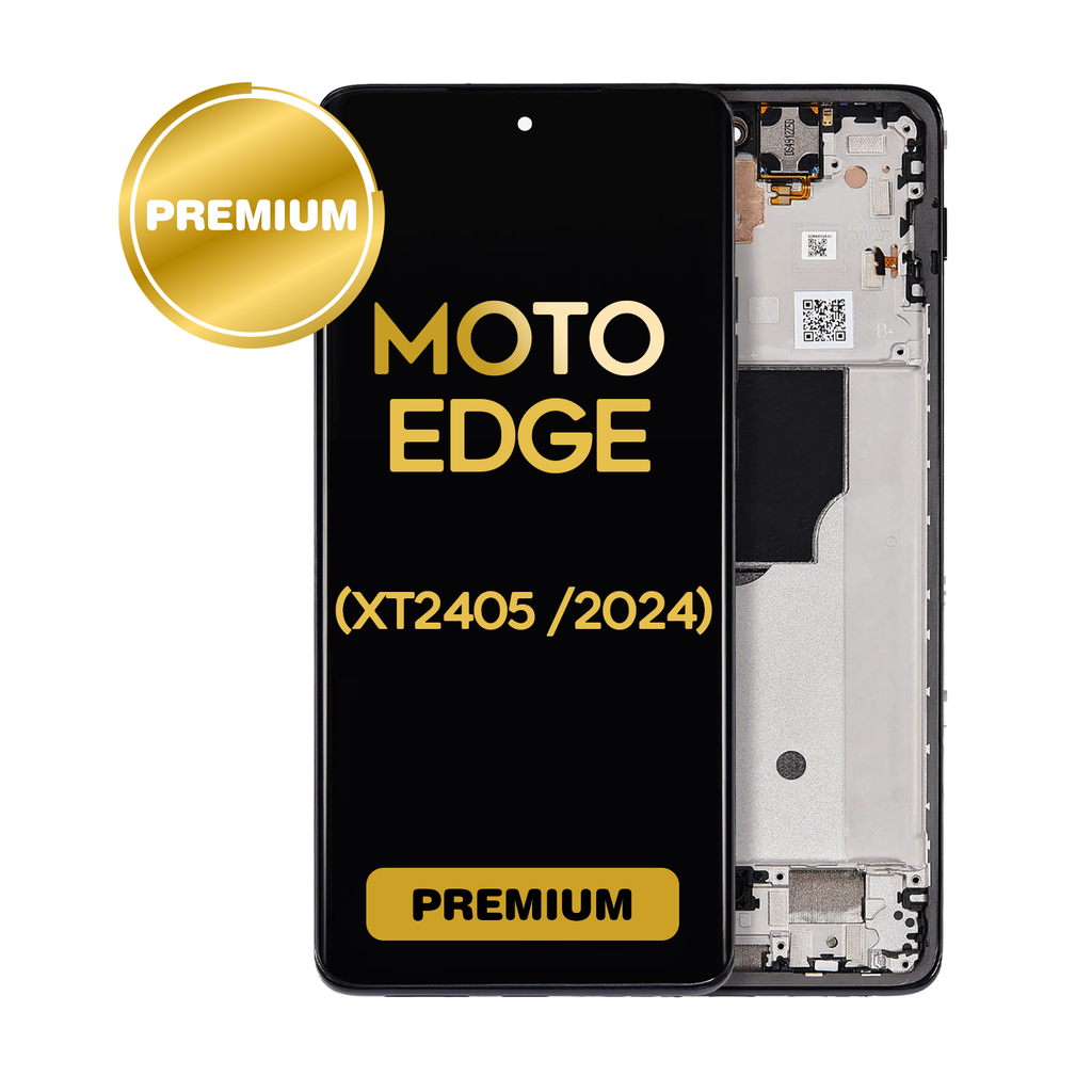 OLED Assembly With Frame For Motorola Edge (XT2405 / 2024) (Premium) (Black)