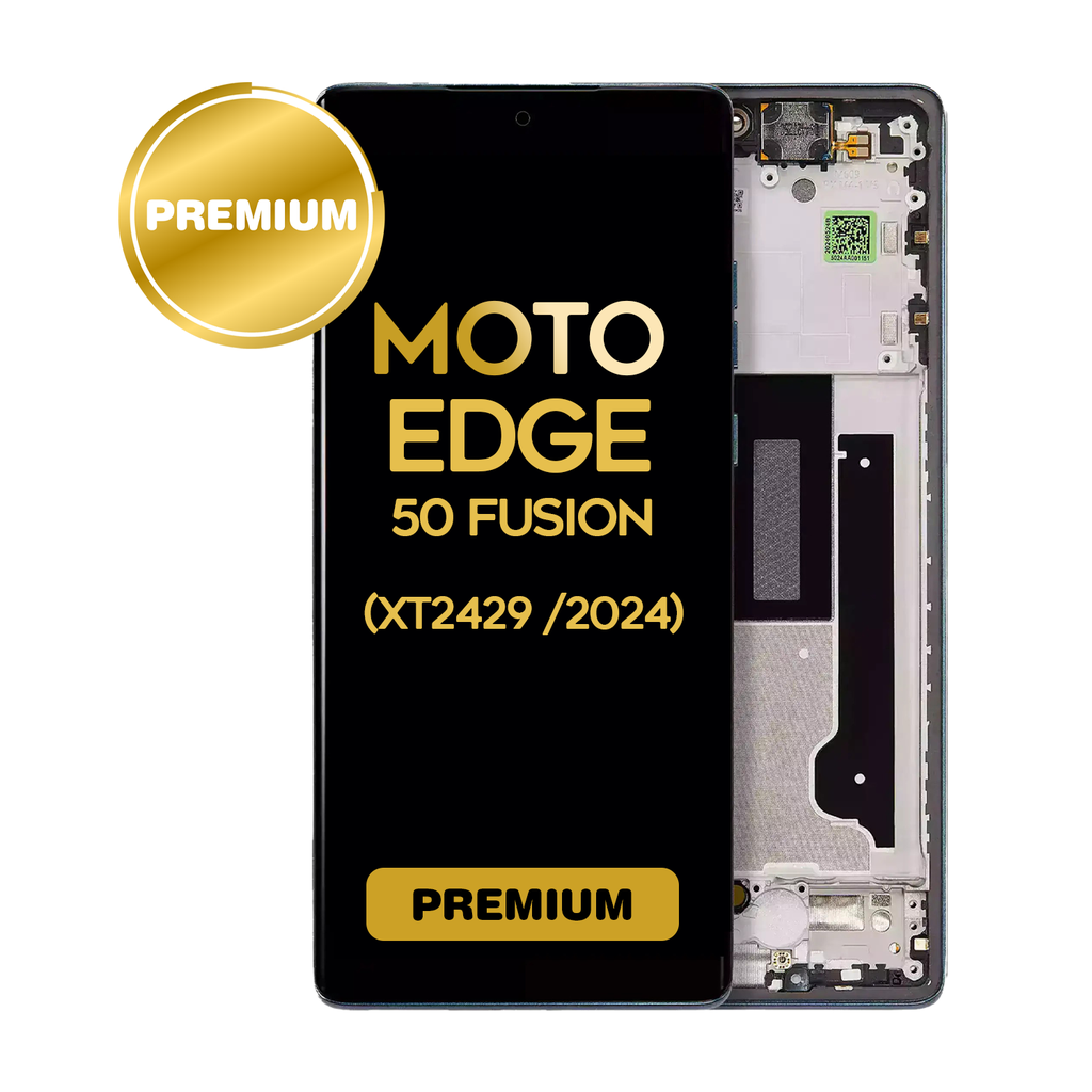 OLED Assembly With Frame For Motorola Moto Edge 50 Fusion 5G (XT2429 / 2024) (Premium) (Forest Blue)