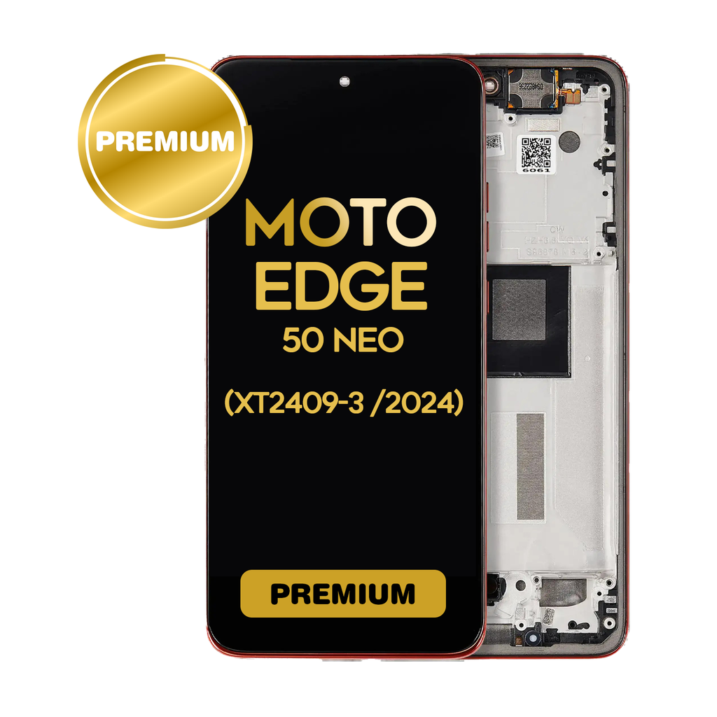 [LCD-XT2409-3-WF-RD] OLED Assembly With Frame For Motorola Moto Edge 50 Neo (XT2409-3 / 2024) (Premium) (Poinciana)