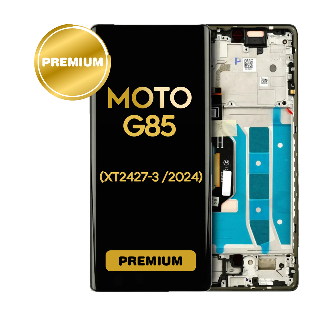 OLED Assembly With Frame For Motorola Moto G85 (XT2427-3 / 2024) (Premium) (Cobalt Blue)