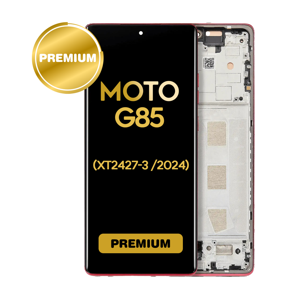 OLED Assembly With Frame For Motorola Moto G85 (XT2427-3 / 2024) (Premium) (Magenta)