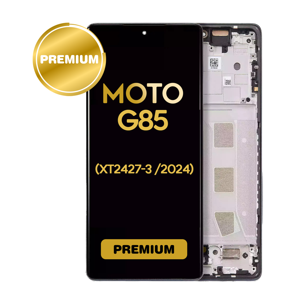 OLED Assembly With Frame For Motorola Moto G85 (XT2427-3 / 2024) (Premium) (Urban Grey)