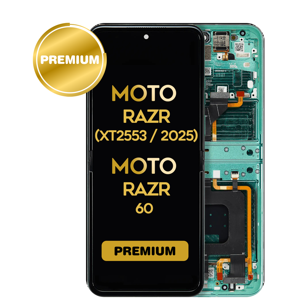 OLED Assembly With Frame For Motorola Razr 2025 / Razr 60 (XT2553 / 2025) (Premium) (Spring Bud)