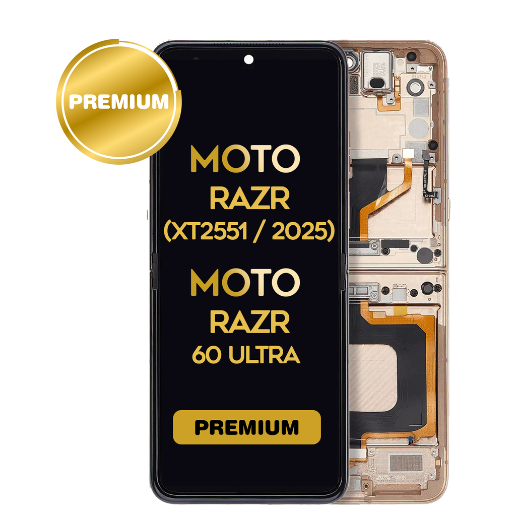 [LCD-XT2551-WF-BR] OLED Assembly With Frame For Motorola Razr Ultra 2025 (XT2551 / 2025) / Razr 60 Ultra (XT2551 / 2025) (Premium) (Mountain Trail)