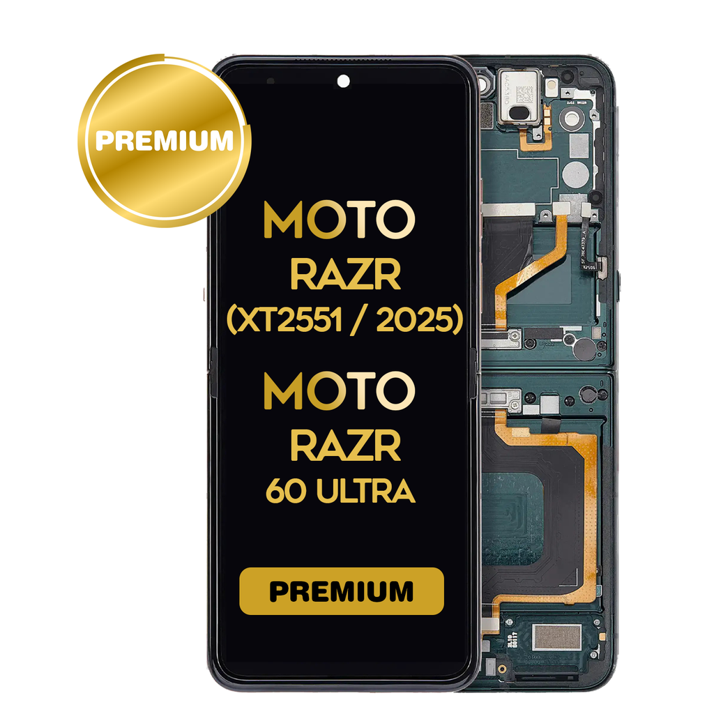 [LCD-XT2551-WF-LV] OLED Assembly With Frame For Motorola Razr Ultra 2025 (XT2551 / 2025) / Razr 60 Ultra (XT2551 / 2025) (Premium) (Scarab)