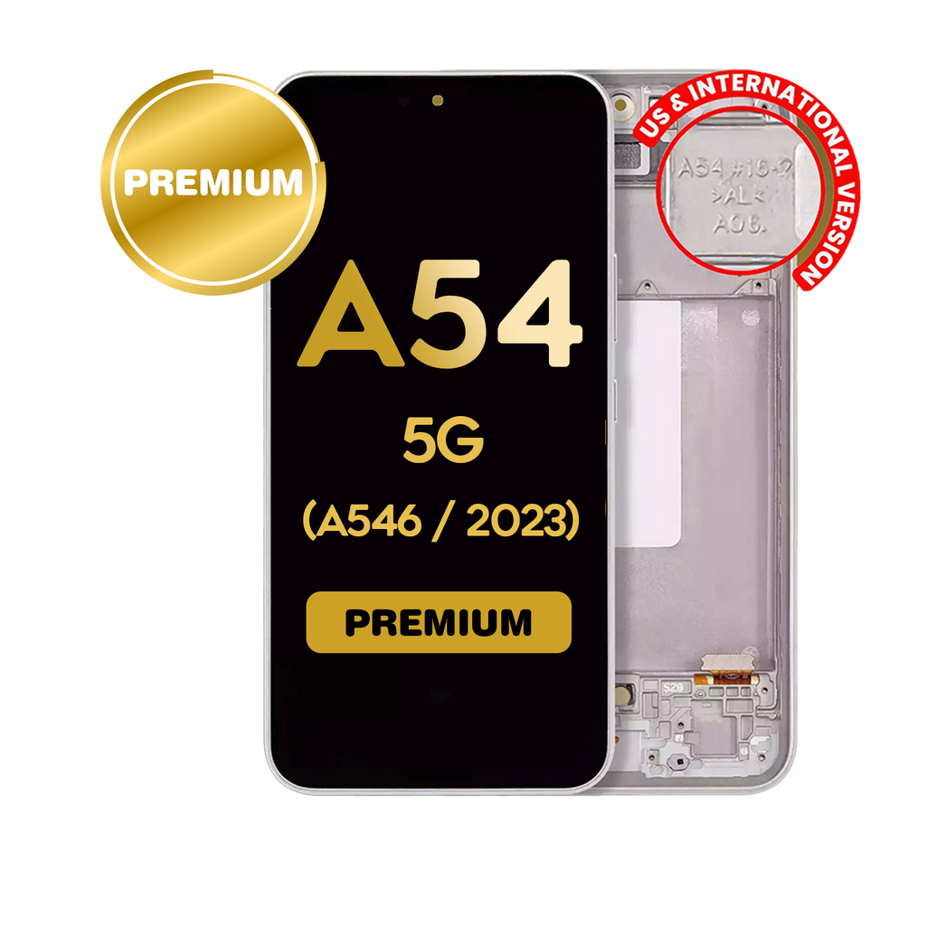 OLED Assembly With Frame For Samsung Galaxy A54 5G (A546 / 2023) (US & International Version) (Premium) (White)