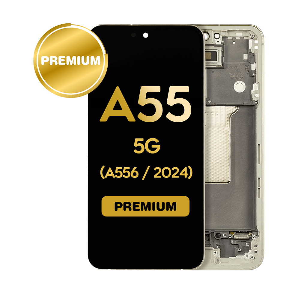 OLED Assembly With Frame For Samsung Galaxy A55 (A556 / 2024) (Premium) (Lemon)
