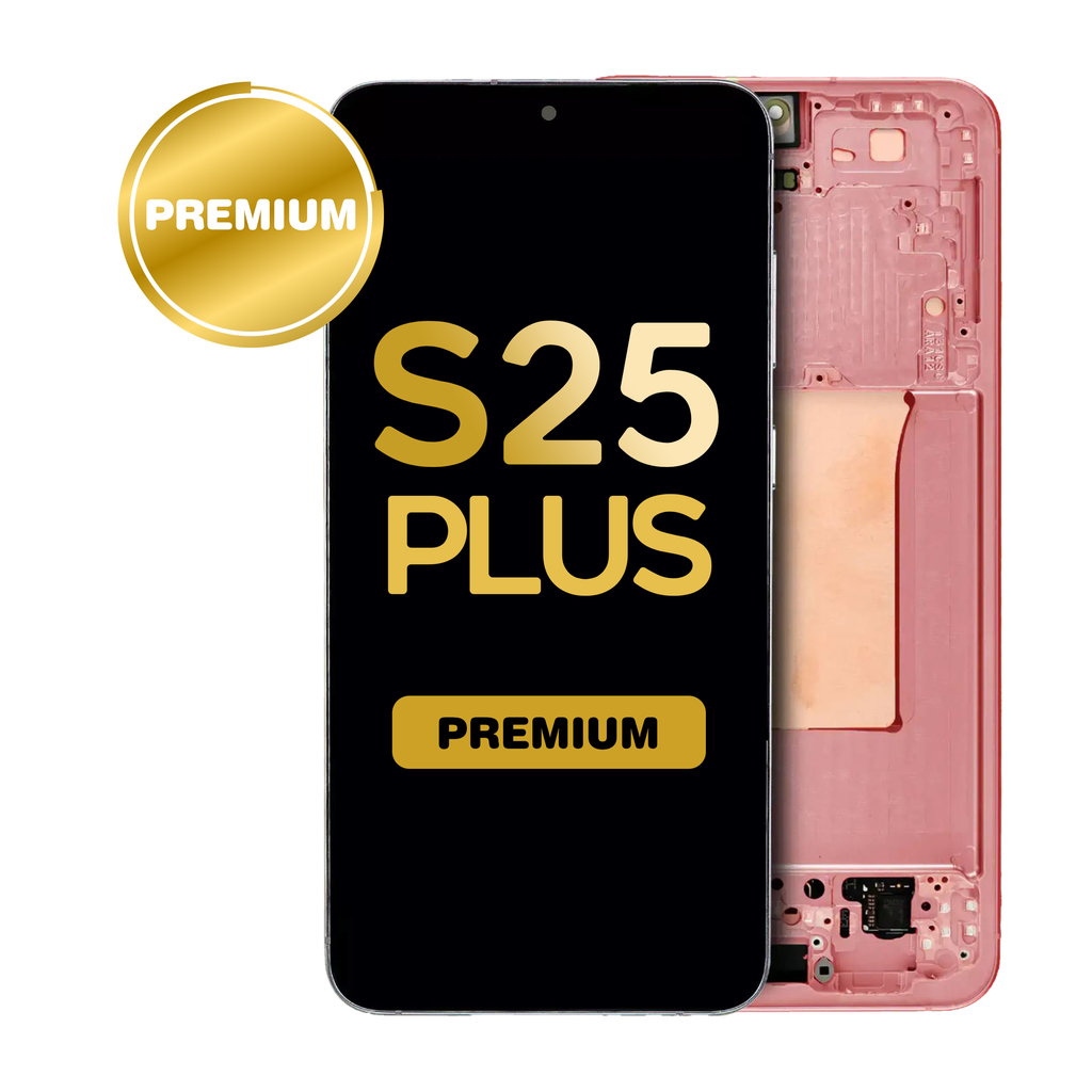 OLED Assembly for Samsung Galaxy S25 Plus (S936) with Frame  (Coral Red) (Premium)