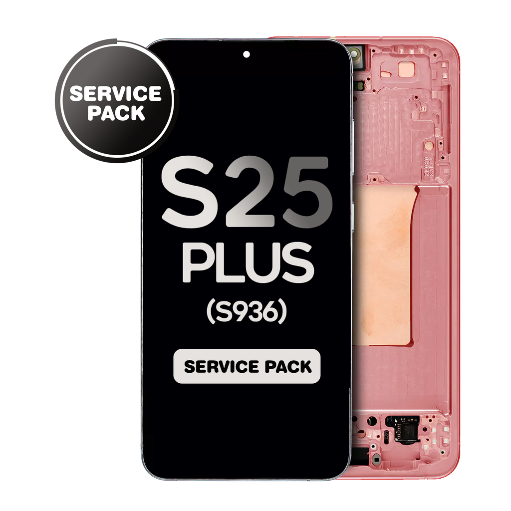 OLED Assembly for Samsung Galaxy S25 Plus (S936) with Frame  (US & International Version) (Service Pack) (Coral Red)