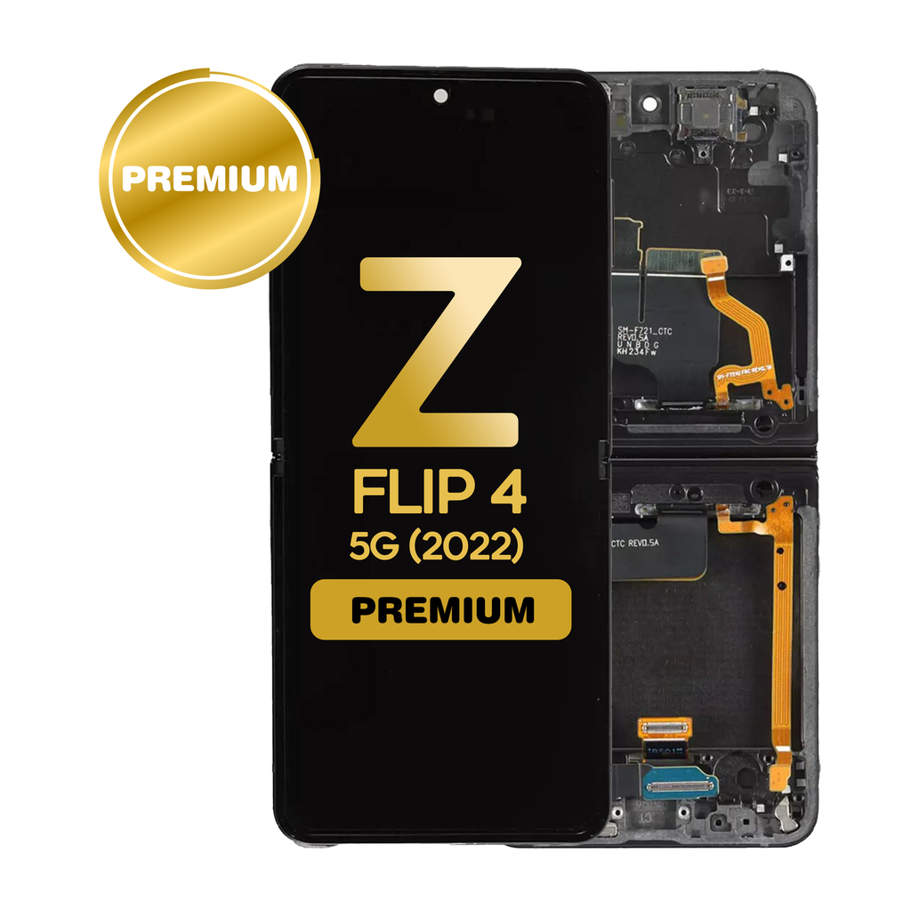 OLED Assembly (Inner) for Samsung Galaxy Z Flip 4 5G (F721) With Frame - Black (Premium)