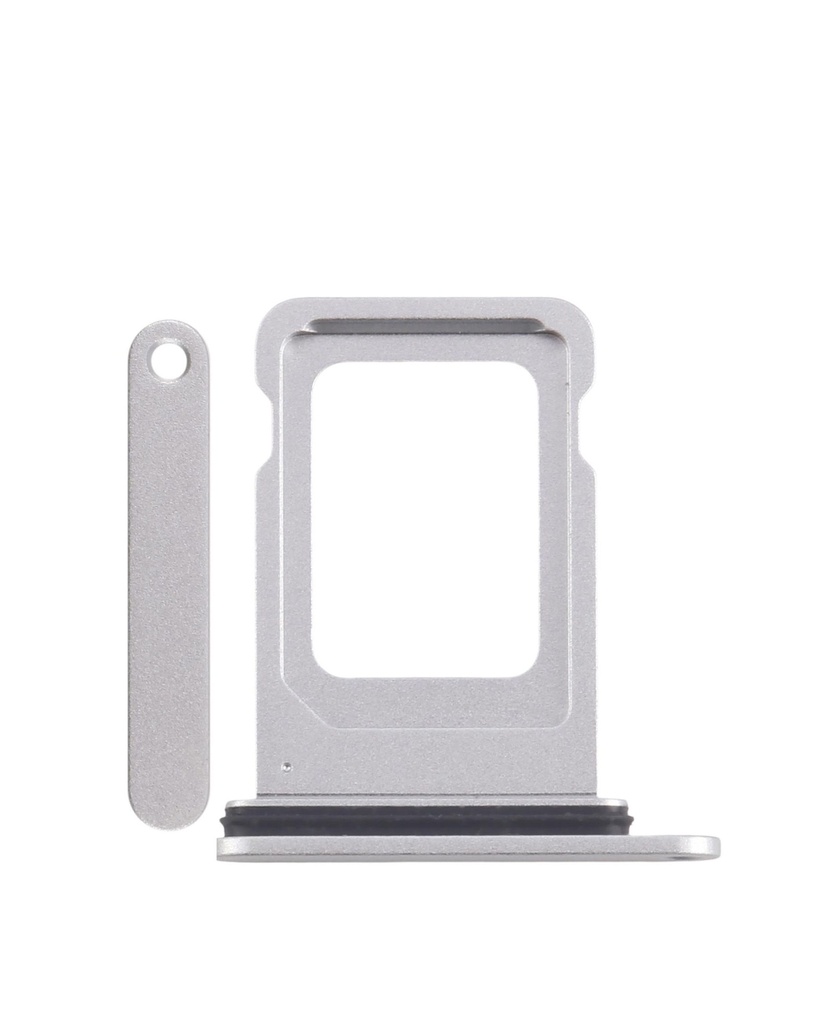 Single Sim Card Tray For iPhone 16e / 17e (White) (Premium)