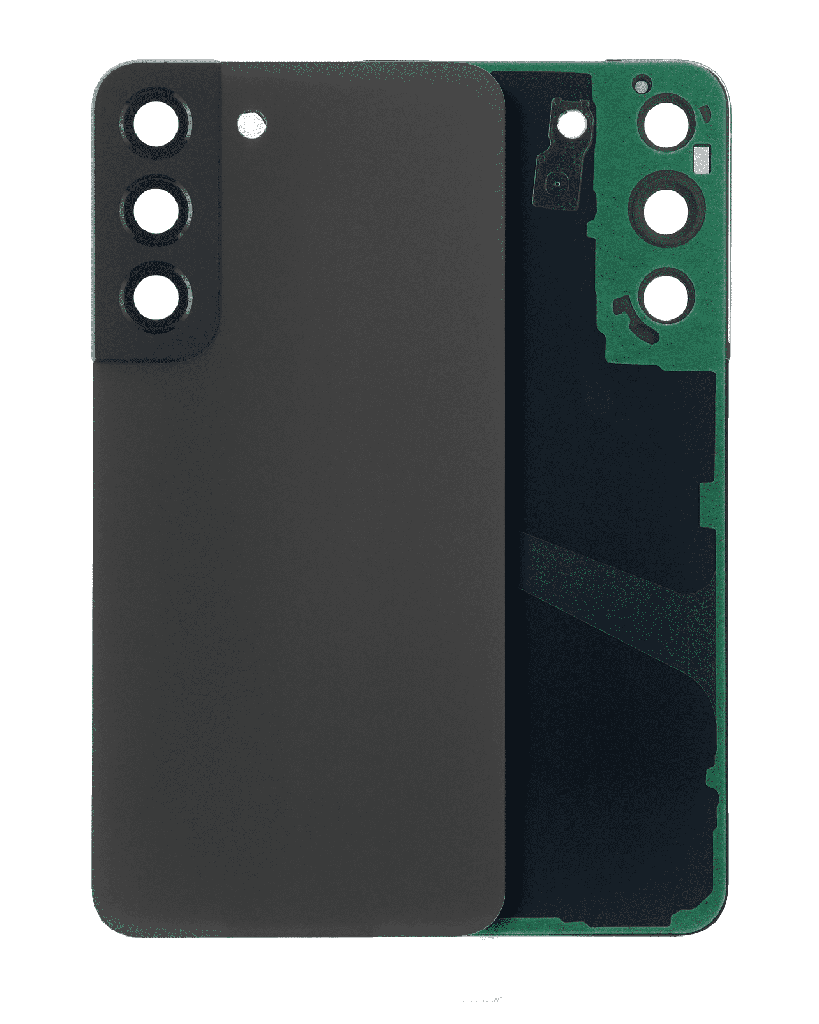 Back Cover Glass With Camera Lens For Samsung Galaxy S22 5G (No Logo) (Graphite)