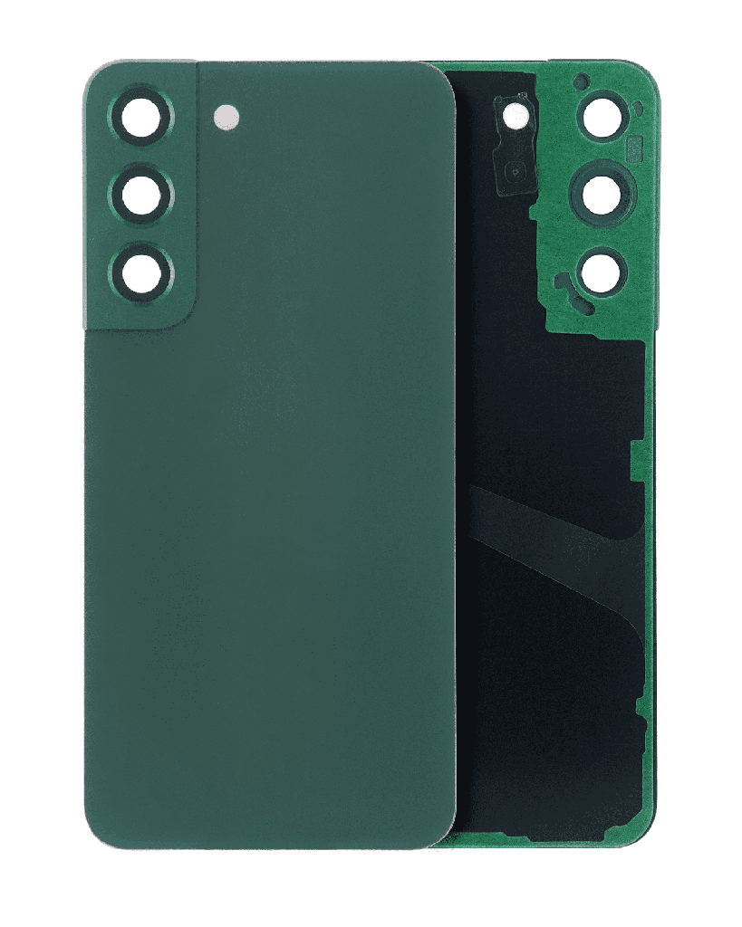 Back Cover Glass With Camera Lens For Samsung Galaxy S22 5G (No Logo) (Green)