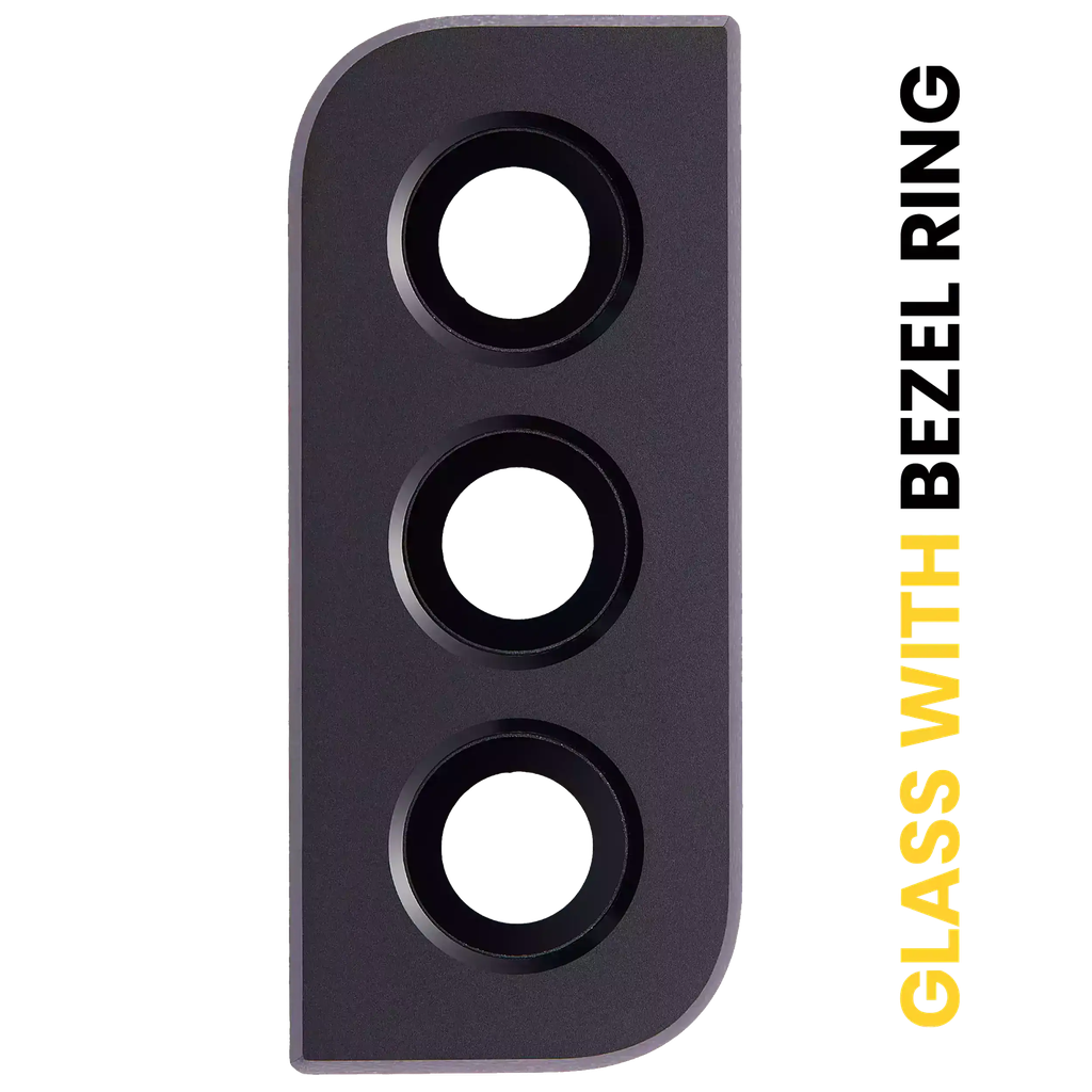 Back Camera Lens With Bezel Ring For Samsung Galaxy S22 / S22 Plus (Phantom Black) (Premium)