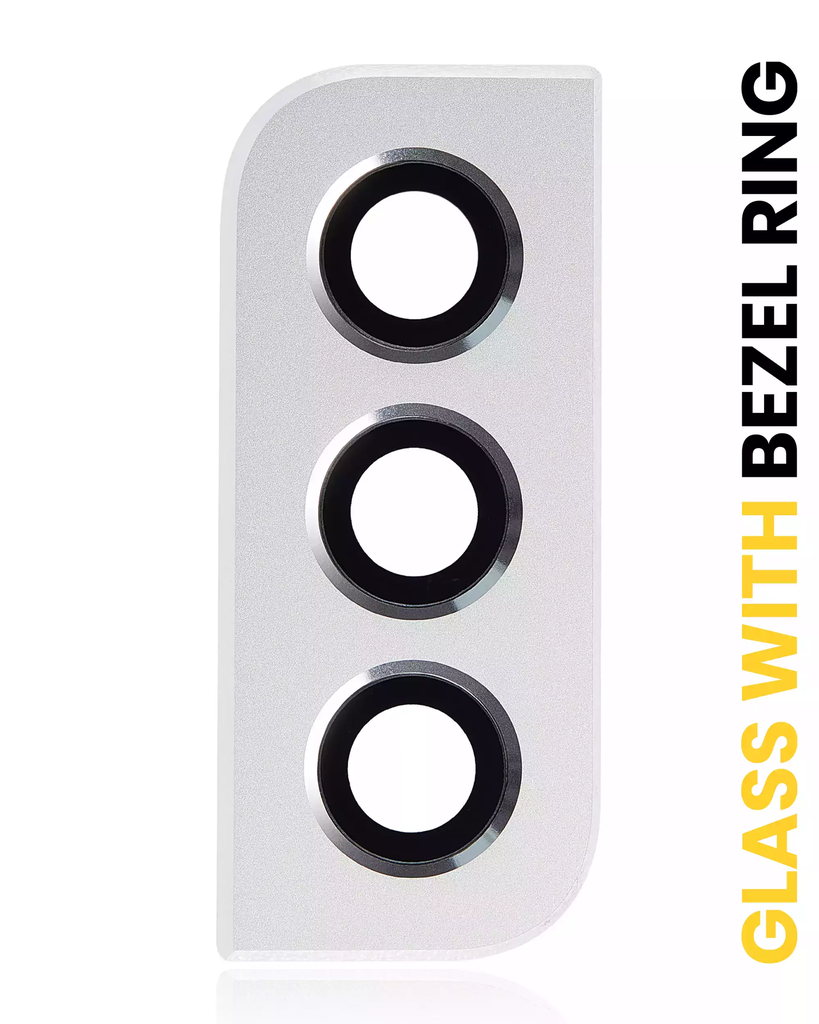 Back Camera Lens With Bezel Ring For Samsung Galaxy S22 / S22 Plus (White) (Premium)