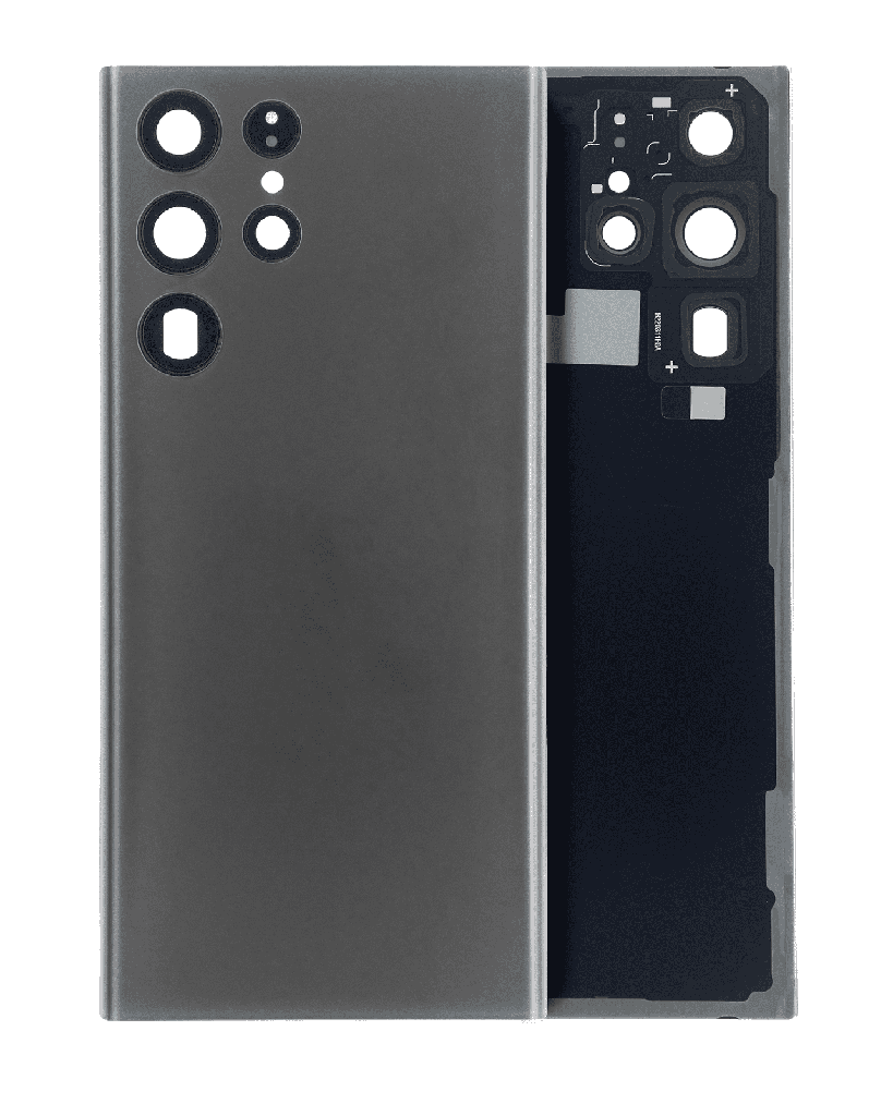 Back Cover Glass With Camera Lens For Samsung Galaxy S22 Ultra 5G (No Logo) (Graphite)
