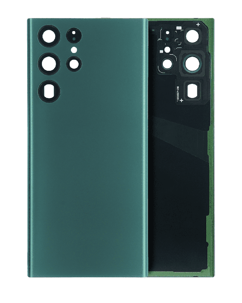 Back Cover Glass With Camera Lens For Samsung Galaxy S22 Ultra 5G (No Logo) (Green)