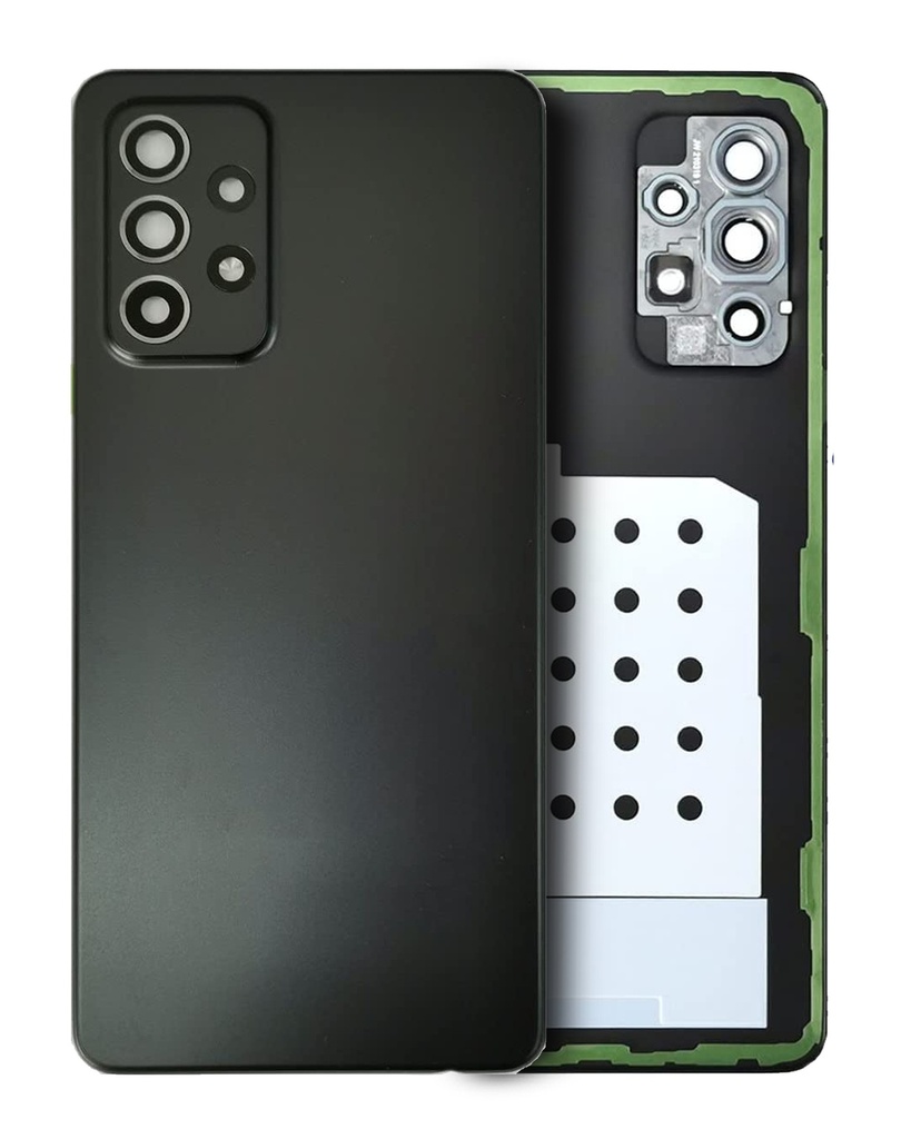 Back Cover Glass For Samsung Galaxy A52 5G (A526 / 2021) (No Logo) (Awesome Black)