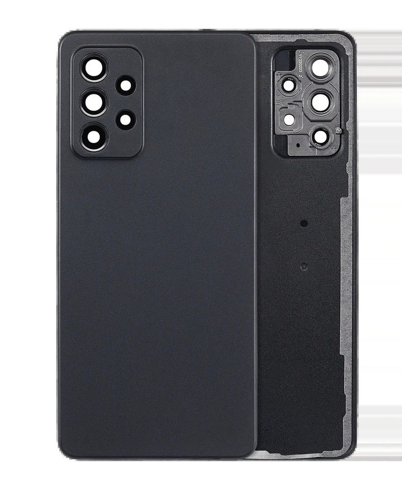 Back Cover Glass With Camera Lens For Samsung Galaxy A52 4G (A525 / 2021) (No Logo) (Black)