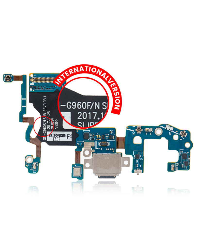Charging Port With Flex Cable For Samsung Galaxy S9 (G960F) (International Version) (Premium)