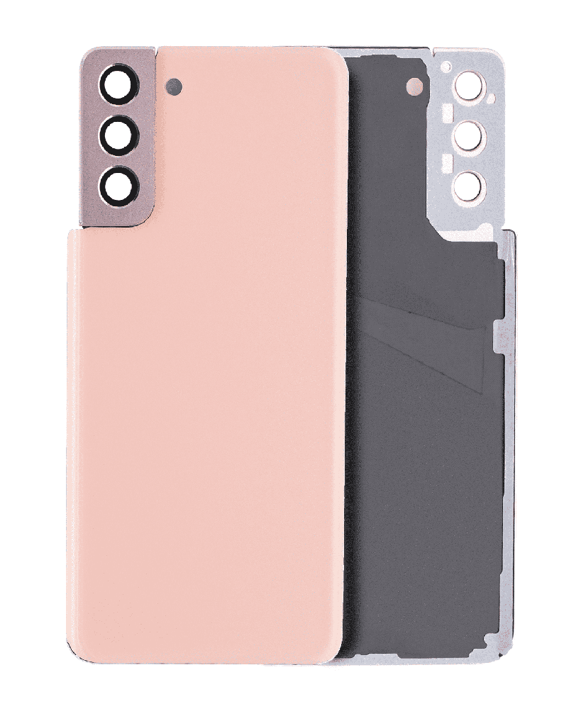 Back Cover Glass With Camera Lens For Samsung Galaxy S21 Plus (No Logo) (Phantom Pink)