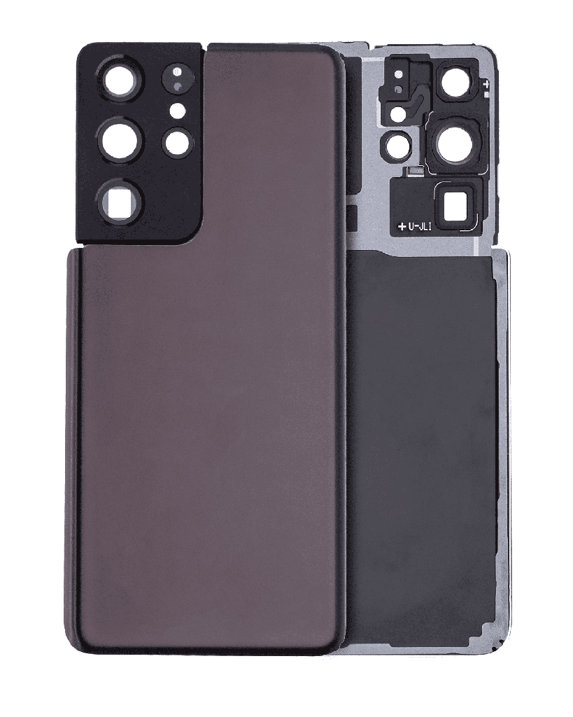Back Cover Glass With Camera Lens For Samsung Galaxy S21 Ultra (No Logo) (Phantom Brown)