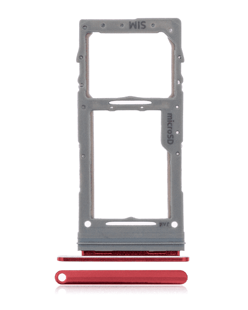 Single Sim Card Tray For Samsung Galaxy Note 10 Lite (Aura Red) (Premium)