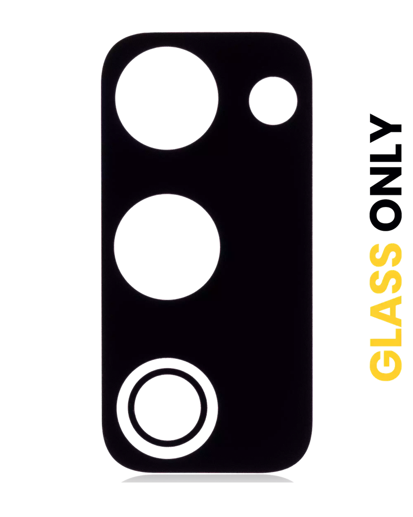 Back Camera Lens (Glass Only) With Adhesive For Samsung Galaxy S20 FE 4G / 5G (Black) (10 Pack) (Premium)